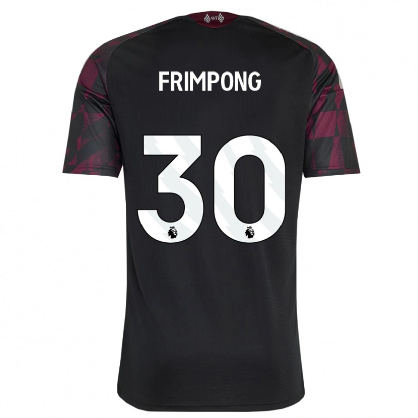 Danxen Heren Jeremie Frimpong #30 Zwart Wit Paars Thuisshirt Derde Tenue 2026/27 T-Shirt België