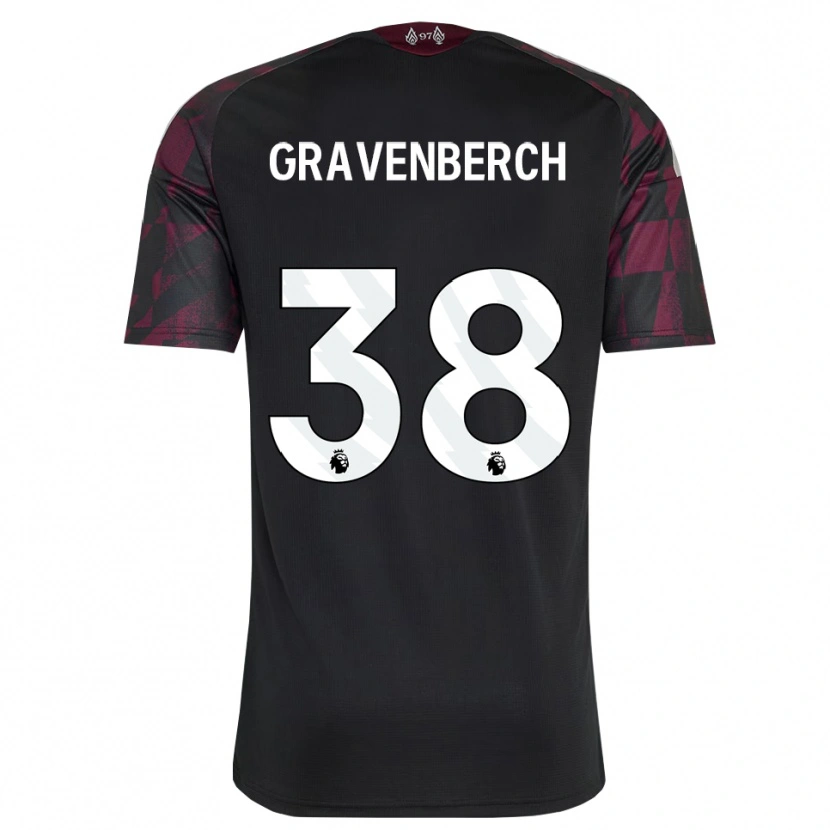 Danxen Heren Ryan Gravenberch #38 Zwart Wit Paars Thuisshirt Derde Tenue 2026/27 T-Shirt België