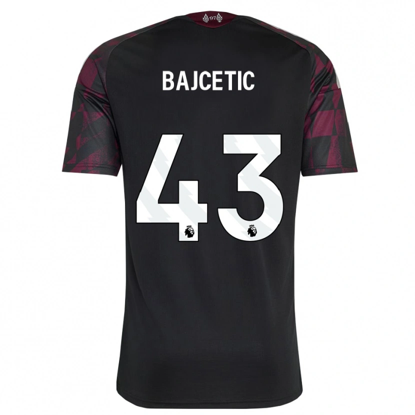 Danxen Heren Stefan Bajcetic #43 Zwart Wit Paars Thuisshirt Derde Tenue 2026/27 T-Shirt België