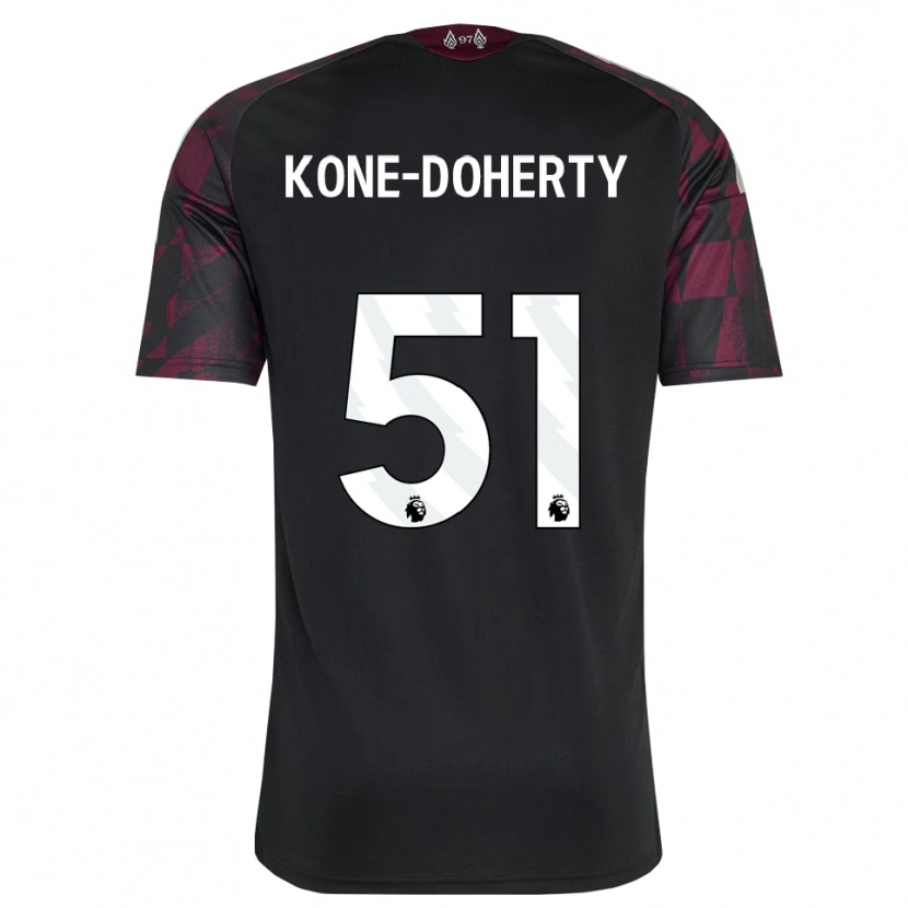 Danxen Heren Trent Kone-Doherty #51 Zwart Wit Paars Thuisshirt Derde Tenue 2026/27 T-Shirt België