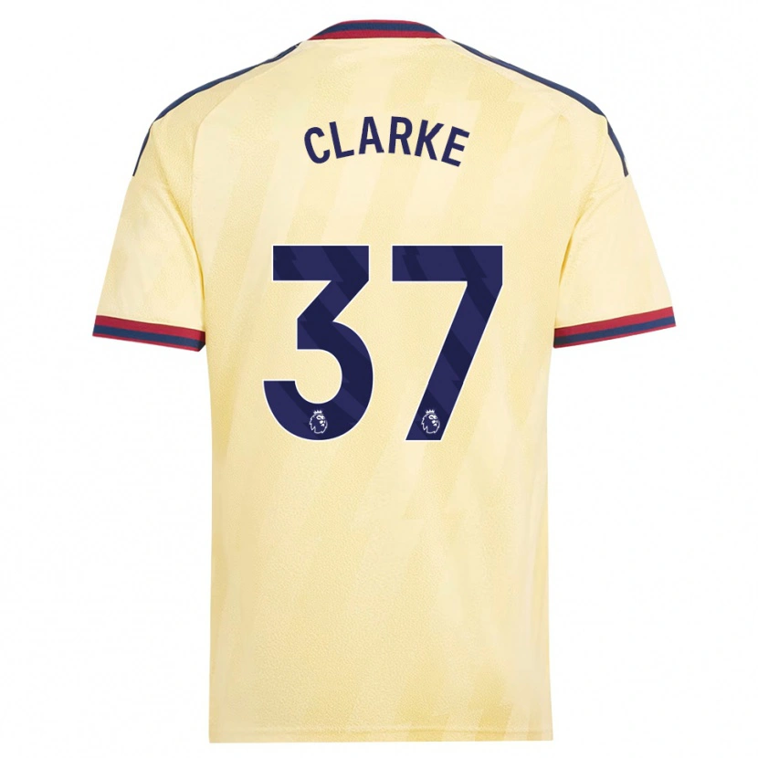 Danxen Heren Brayden Clarke #37 Licht Geel Middernachtblauw Thuisshirt Derde Tenue 2026/27 T-Shirt België