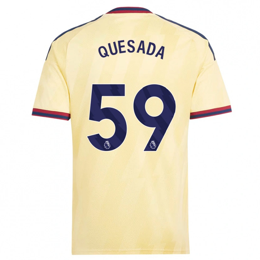 Danxen Heren Elián Quesada #59 Licht Geel Middernachtblauw Thuisshirt Derde Tenue 2026/27 T-Shirt België