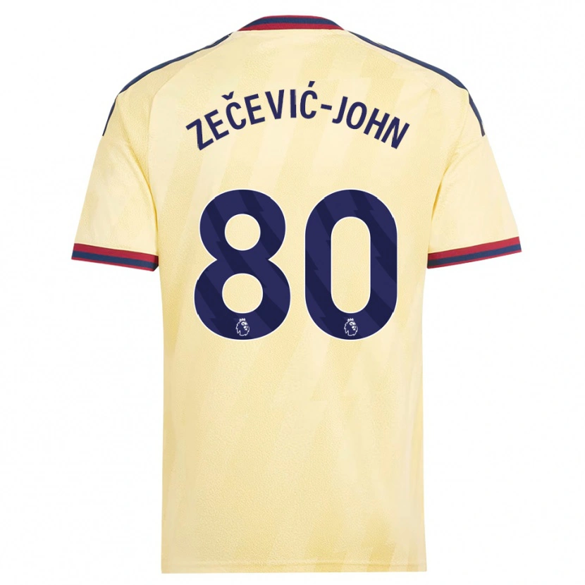 Danxen Heren Louis Zečević-John #80 Licht Geel Middernachtblauw Thuisshirt Derde Tenue 2026/27 T-Shirt België