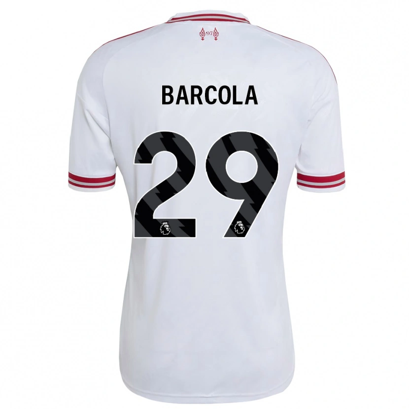 Danxen Heren Bradley Barcola #29 Rood Wit Uitshirt Uittenue 2026/27 T-Shirt België