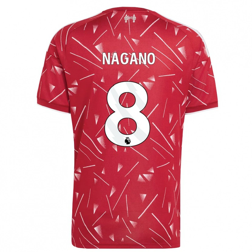 Danxen Dames Fūka Nagano #8 Wit Rood Thuisshirt Thuistenue 2026/27 T-Shirt België