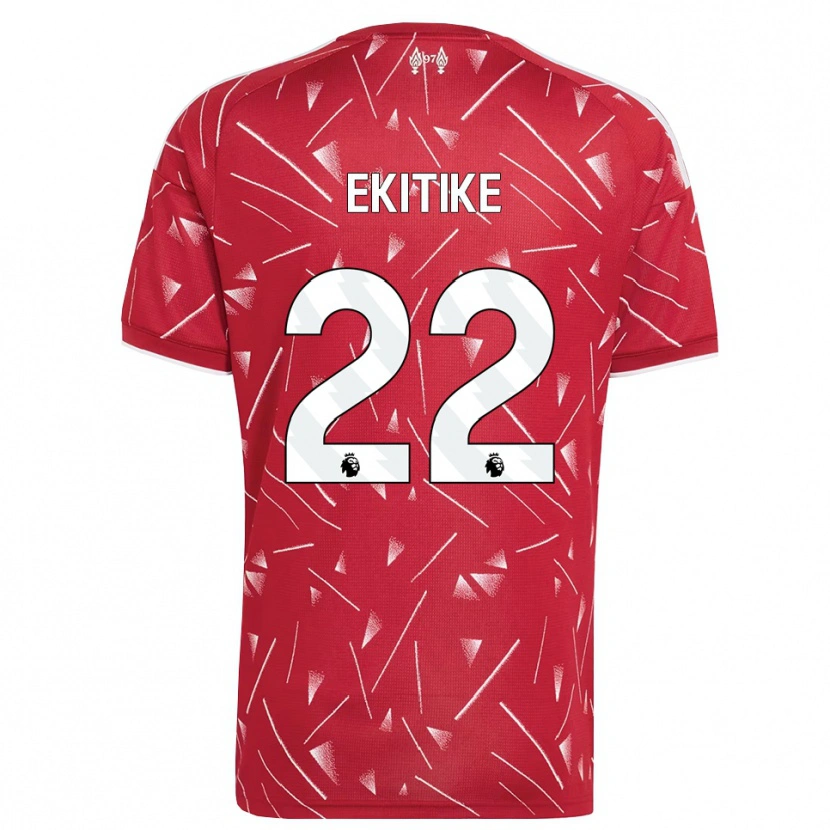 Danxen Dames Hugo Ekitiké #22 Wit Rood Thuisshirt Thuistenue 2026/27 T-Shirt België