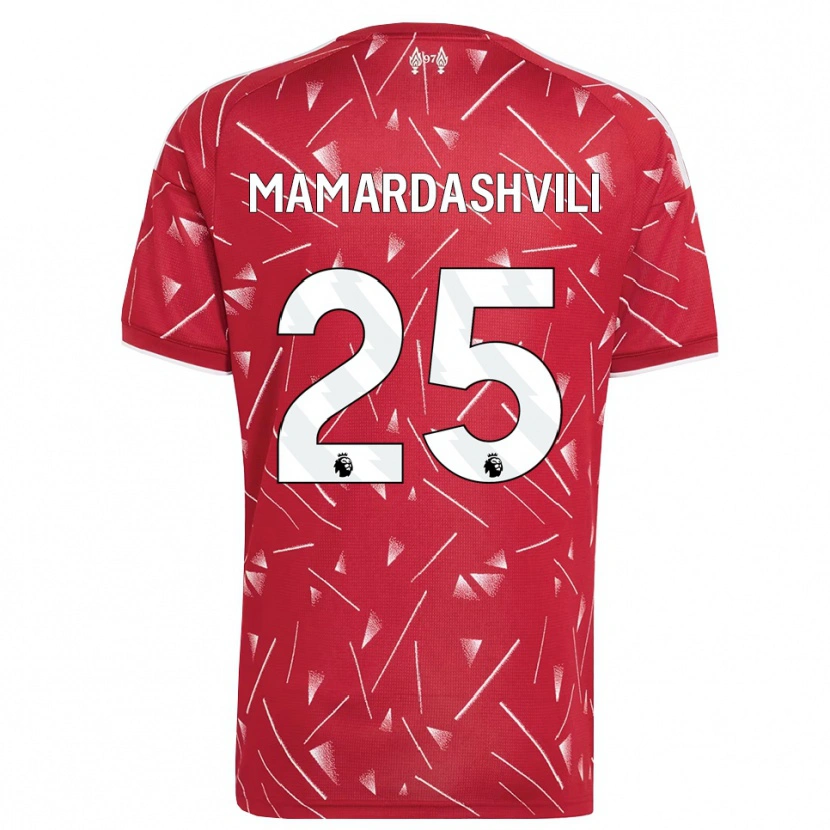 Danxen Dames Giorgi Mamardashvili #25 Wit Rood Thuisshirt Thuistenue 2026/27 T-Shirt België