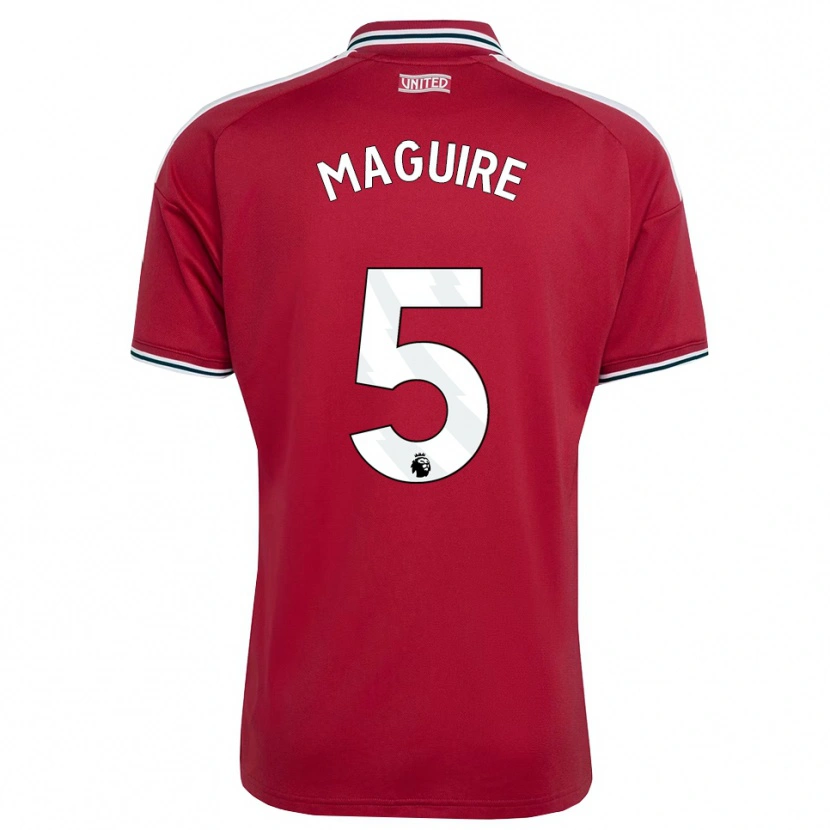 Danxen Dames Harry Maguire #5 Rood Geel Wit Thuisshirt Thuistenue 2026/27 T-Shirt België