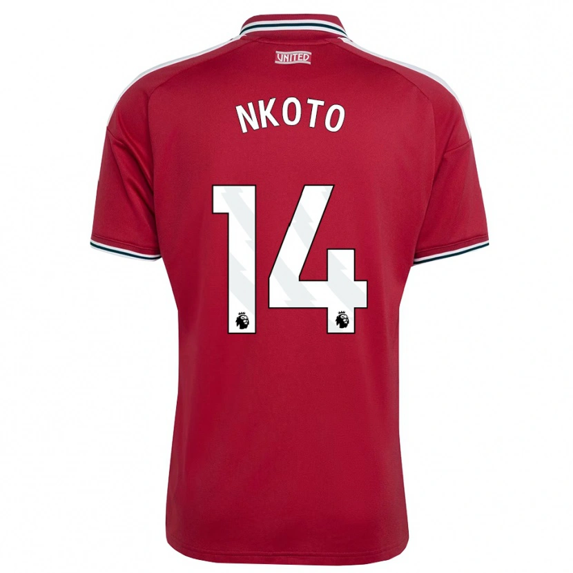 Danxen Dames Bassirou Nkoto #14 Rood Geel Wit Thuisshirt Thuistenue 2026/27 T-Shirt België