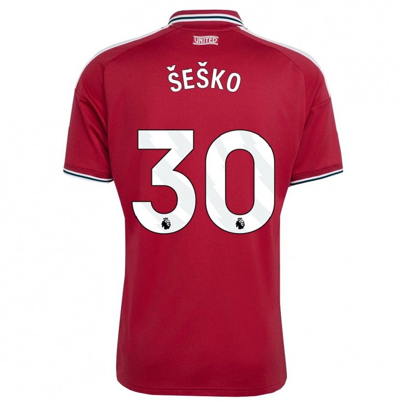 Danxen Dames Benjamin Sesko #30 Rood Geel Wit Thuisshirt Thuistenue 2026/27 T-Shirt België