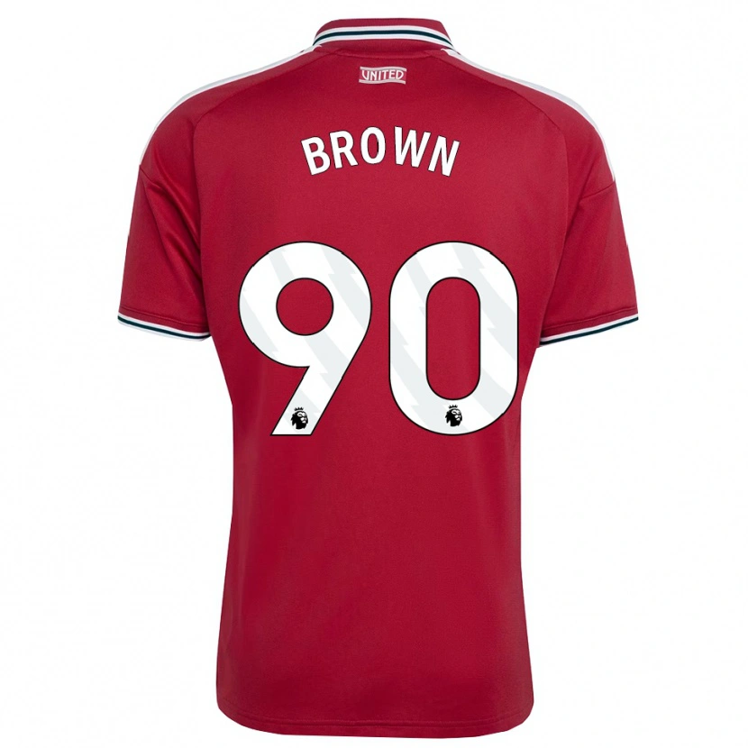 Danxen Dames Nathaniel-Junior Brown #90 Rood Geel Wit Thuisshirt Thuistenue 2026/27 T-Shirt België