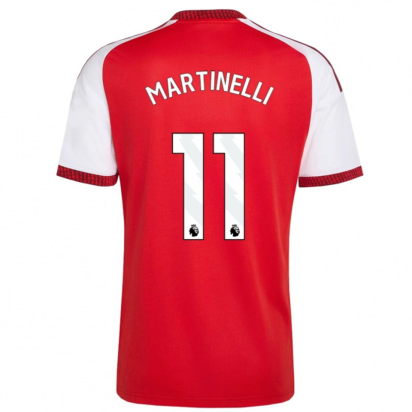 Danxen Dames Gabriel Martinelli #11 Rood Wit Zwart Thuisshirt Thuistenue 2026/27 T-Shirt België