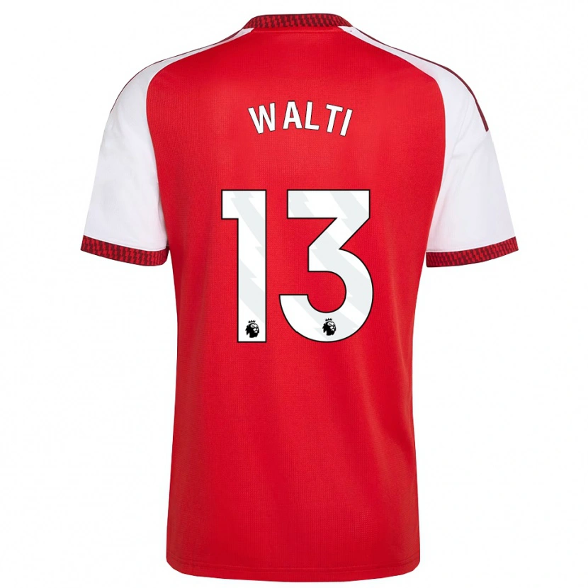 Danxen Dames Lia Walti #13 Rood Wit Zwart Thuisshirt Thuistenue 2026/27 T-Shirt België