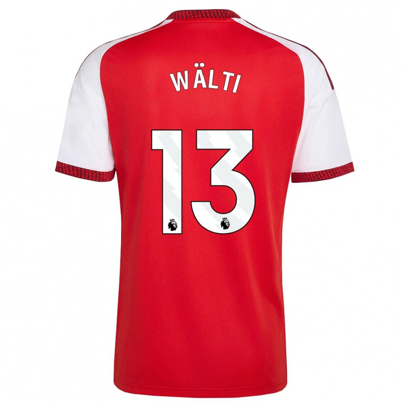 Danxen Dames Lia Wälti #13 Rood Wit Zwart Thuisshirt Thuistenue 2026/27 T-Shirt België