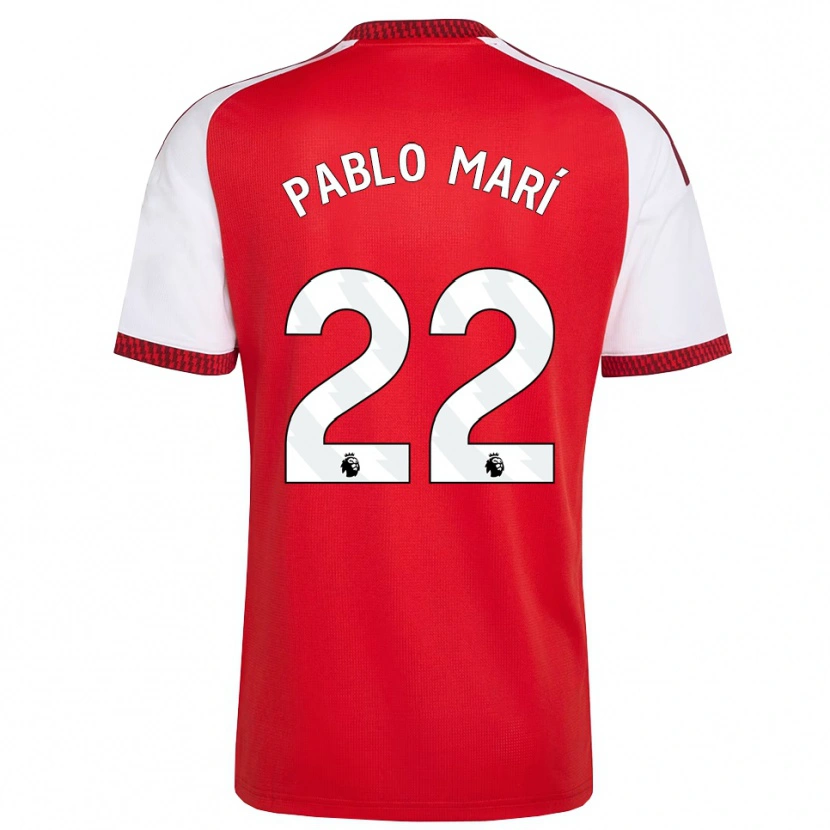 Danxen Dames Pablo Mari #22 Rood Wit Zwart Thuisshirt Thuistenue 2026/27 T-Shirt België
