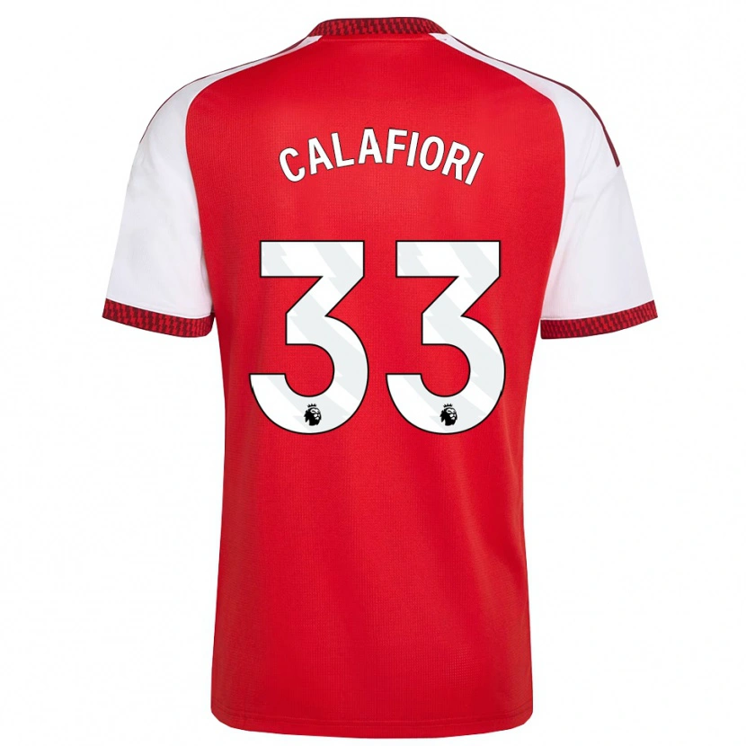 Danxen Dames Riccardo Calafiori #33 Rood Wit Zwart Thuisshirt Thuistenue 2026/27 T-Shirt België