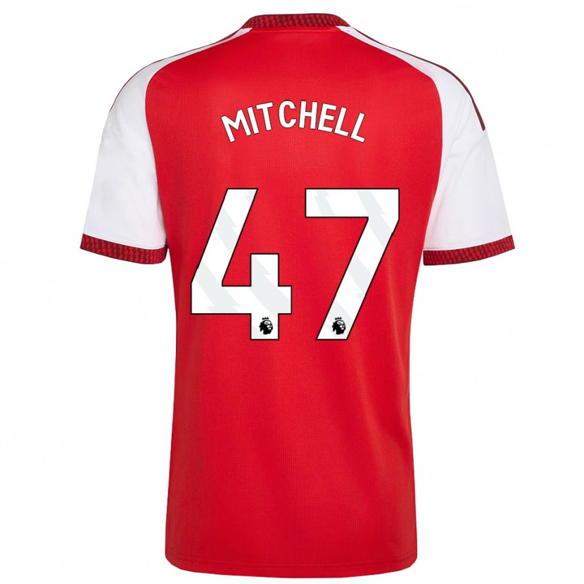 Danxen Dames Remy Mitchell #47 Rood Wit Zwart Thuisshirt Thuistenue 2026/27 T-Shirt België
