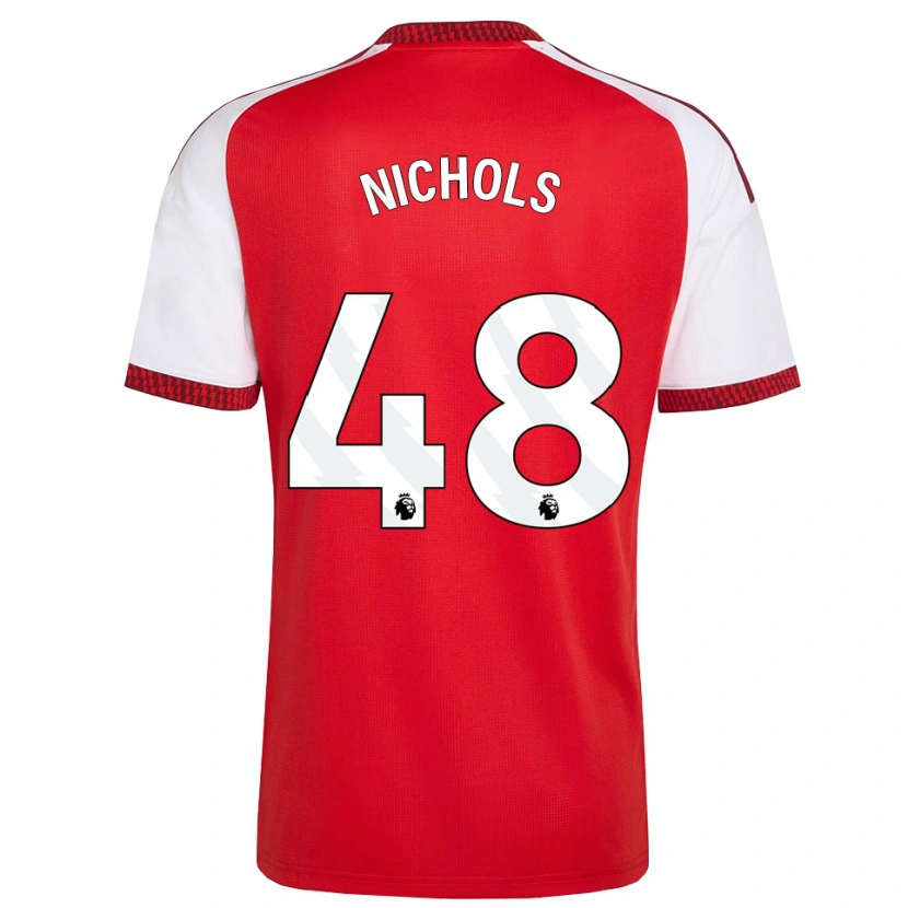 Danxen Dames Josh Nichols #48 Rood Wit Zwart Thuisshirt Thuistenue 2026/27 T-Shirt België