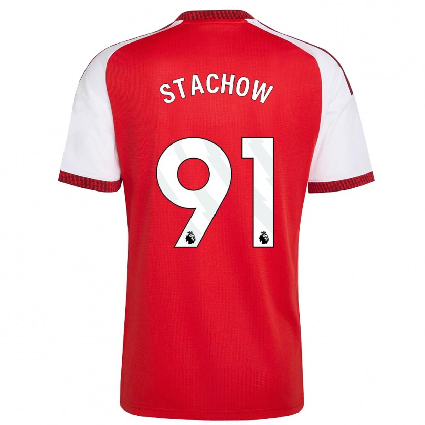 Danxen Dames Patrick Stachow #91 Rood Wit Zwart Thuisshirt Thuistenue 2026/27 T-Shirt België