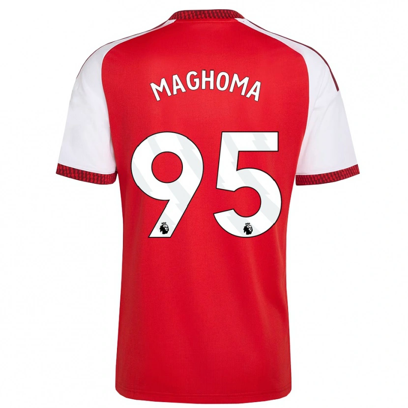 Danxen Dames Jaden Maghoma #95 Rood Wit Zwart Thuisshirt Thuistenue 2026/27 T-Shirt België