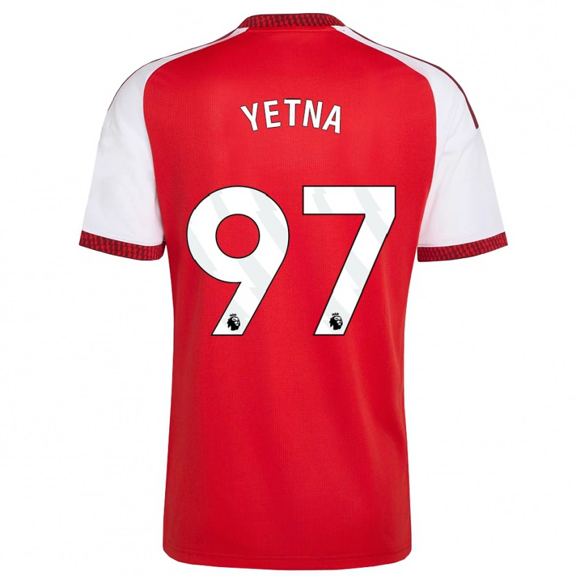 Danxen Dames Mikael Yetna #97 Rood Wit Zwart Thuisshirt Thuistenue 2026/27 T-Shirt België