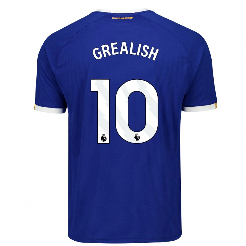 Danxen Dames Jack Grealish #10 Blauw Wit Geel Thuisshirt Thuistenue 2026/27 T-Shirt België
