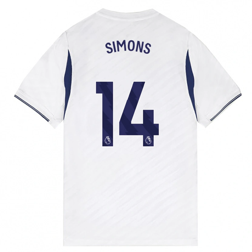 Danxen Dames Zach Simons #14 Wit Rood Paars Thuisshirt Thuistenue 2026/27 T-Shirt België