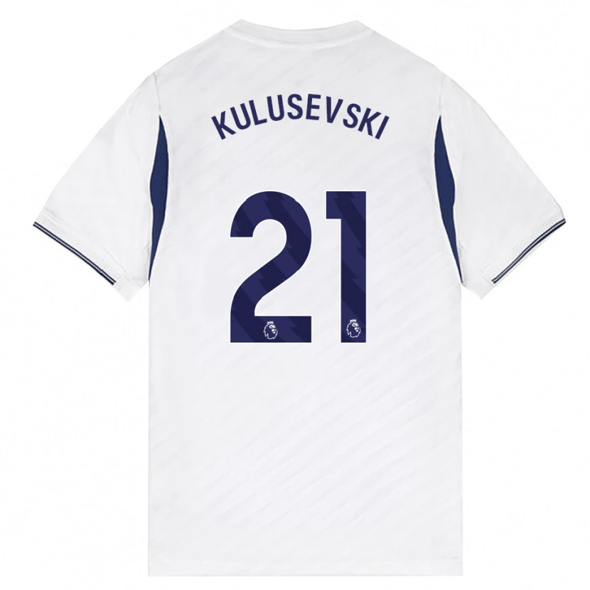 Danxen Dames Dejan Kulusevski #21 Wit Rood Paars Thuisshirt Thuistenue 2026/27 T-Shirt België