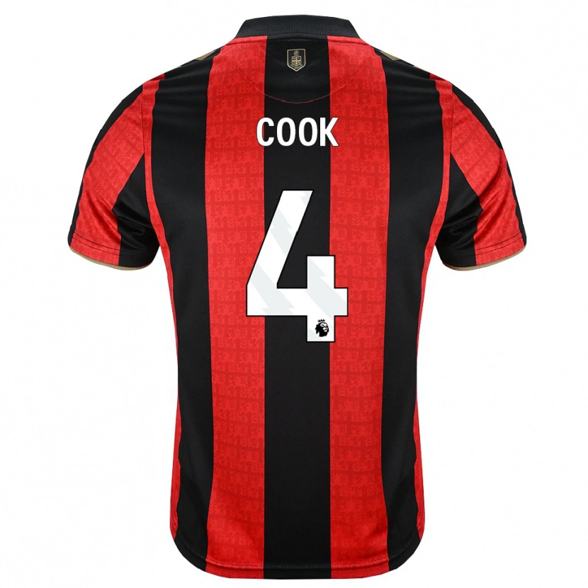 Danxen Dames Lewis Cook #4 Goudgeel Rood Zwart Thuisshirt Thuistenue 2026/27 T-Shirt België