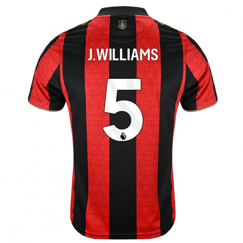 Danxen Dames Jay Williams #5 Goudgeel Rood Zwart Thuisshirt Thuistenue 2026/27 T-Shirt België