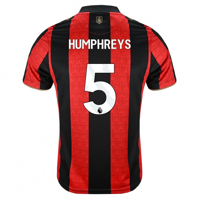 Danxen Dames Holly Humphreys #5 Goudgeel Rood Zwart Thuisshirt Thuistenue 2026/27 T-Shirt België