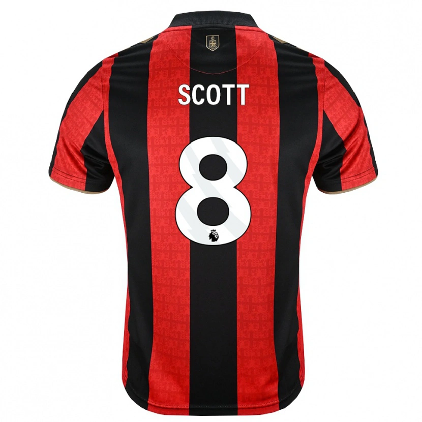 Danxen Dames Alex Scott #8 Goudgeel Rood Zwart Thuisshirt Thuistenue 2026/27 T-Shirt België