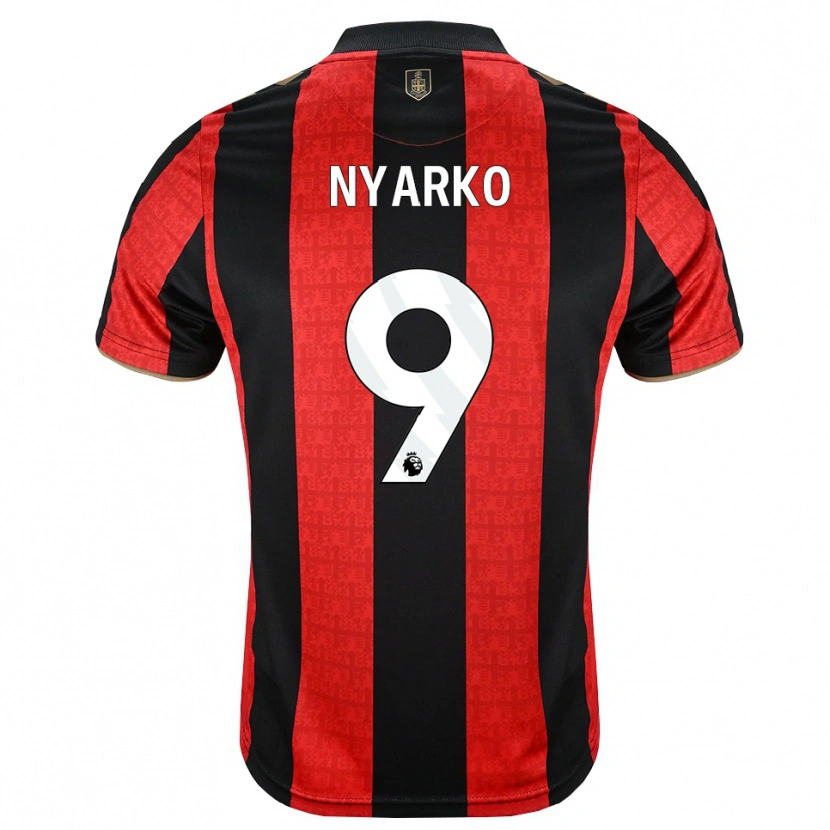 Danxen Dames Eugene Nyarko #9 Goudgeel Rood Zwart Thuisshirt Thuistenue 2026/27 T-Shirt België