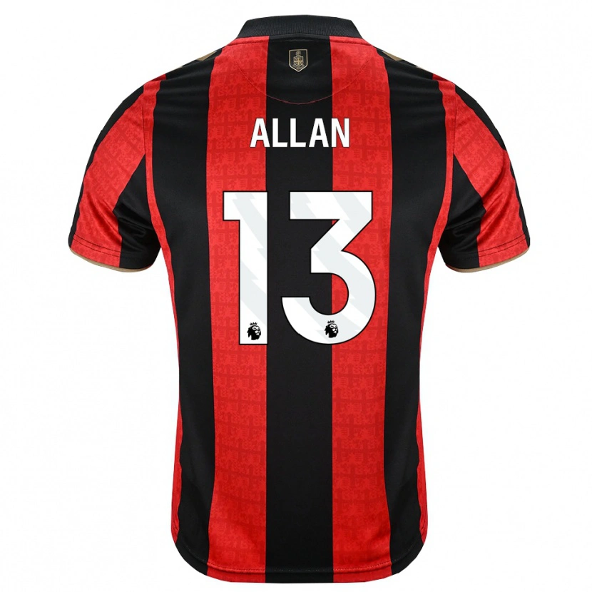 Danxen Dames Mack Allan #13 Goudgeel Rood Zwart Thuisshirt Thuistenue 2026/27 T-Shirt België