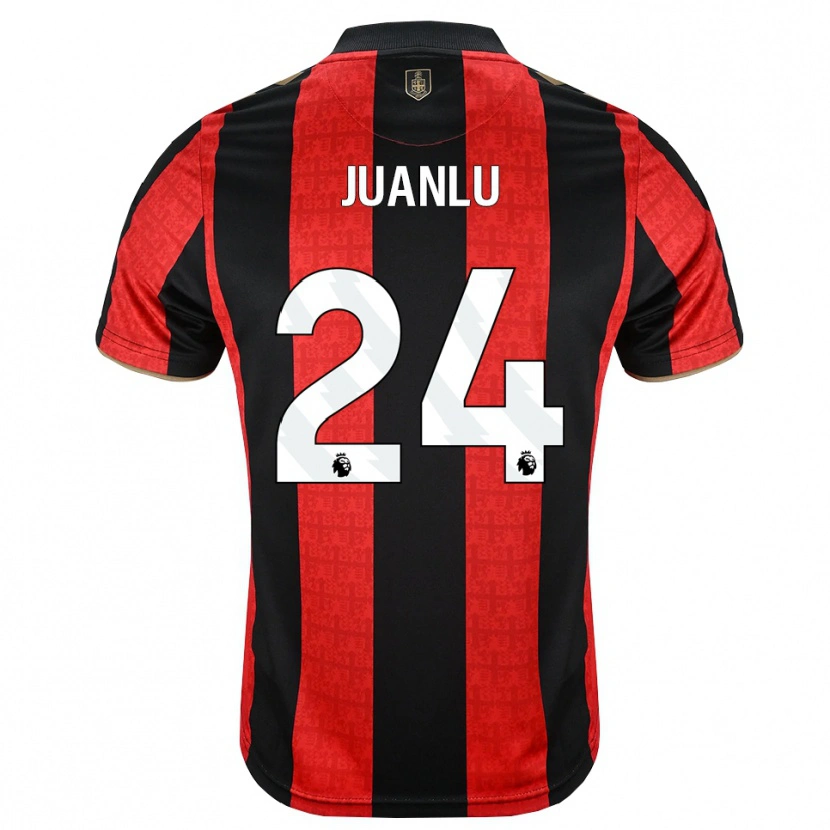 Danxen Dames Juanlu Sánchez #24 Goudgeel Rood Zwart Thuisshirt Thuistenue 2026/27 T-Shirt België