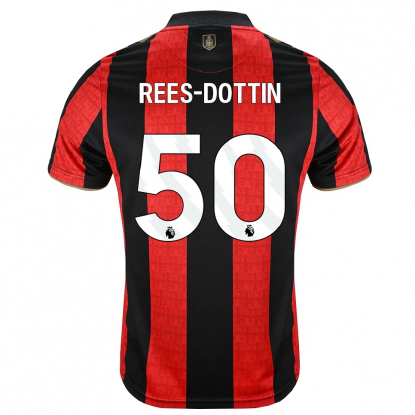Danxen Dames Remy Rees-Dottin #50 Goudgeel Rood Zwart Thuisshirt Thuistenue 2026/27 T-Shirt België