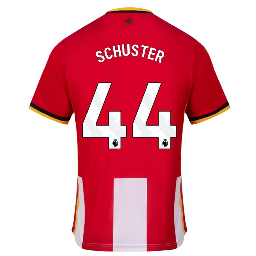 Danxen Dames Jannik Schuster #44 Geel Zwart Rood Thuisshirt Thuistenue 2026/27 T-Shirt België