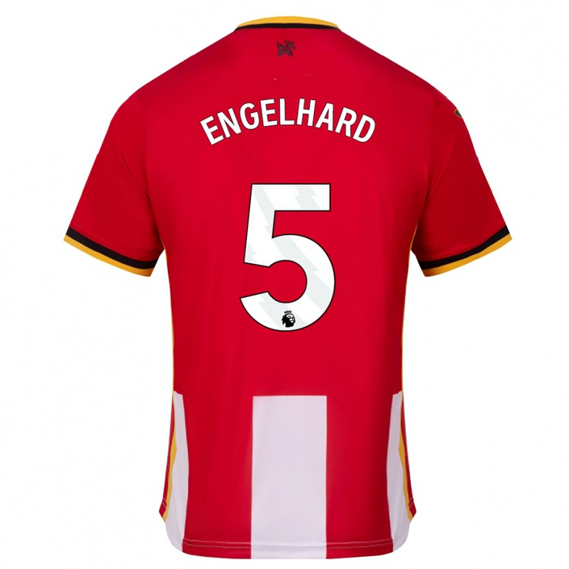 Danxen Dames Carolin Engelhard #5 Geel Zwart Rood Thuisshirt Thuistenue 2026/27 T-Shirt België