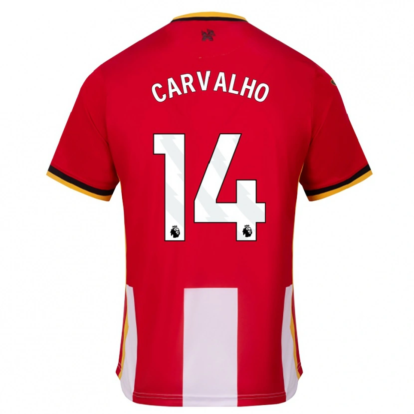 Danxen Dames Fábio Carvalho #14 Geel Zwart Rood Thuisshirt Thuistenue 2026/27 T-Shirt België