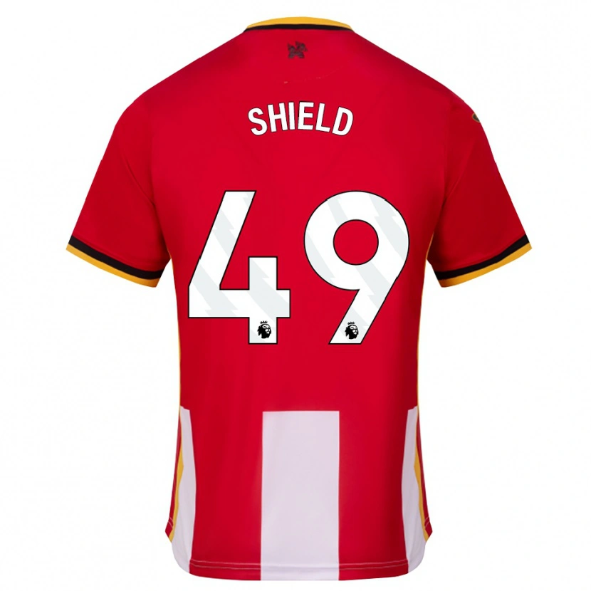 Danxen Dames Ollie Shield #49 Geel Zwart Rood Thuisshirt Thuistenue 2026/27 T-Shirt België