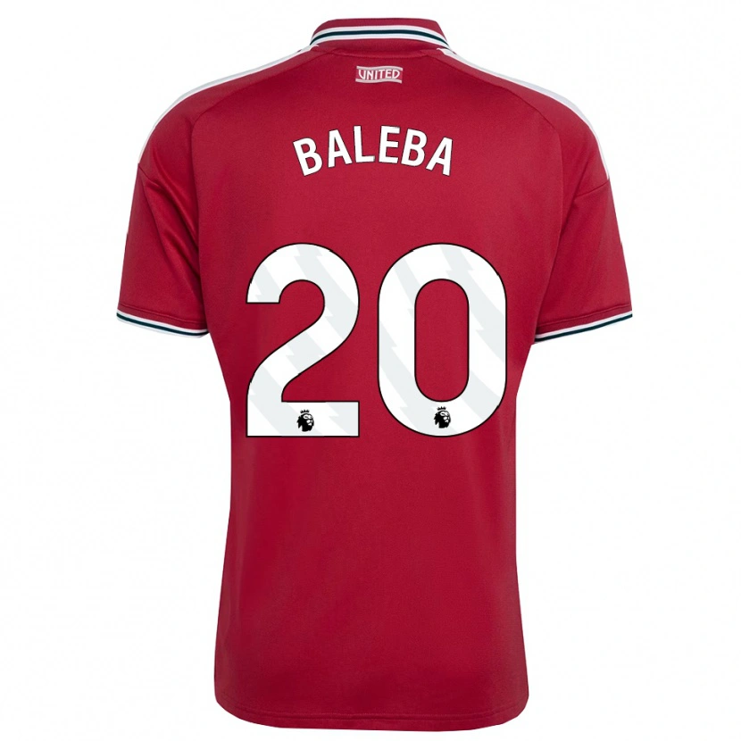 Danxen Dames Carlos Baleba #20 Rood Geel Wit Thuisshirt Thuistenue 2026/27 T-Shirt België