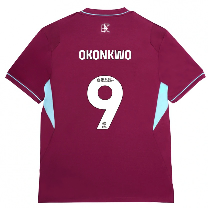 Danxen Dames Destiny Okonkwo #9 Bordeaux Groen Thuisshirt Thuistenue 2026/27 T-Shirt België