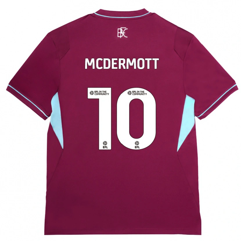 Danxen Dames Tommy Mcdermott #10 Bordeaux Groen Thuisshirt Thuistenue 2026/27 T-Shirt België