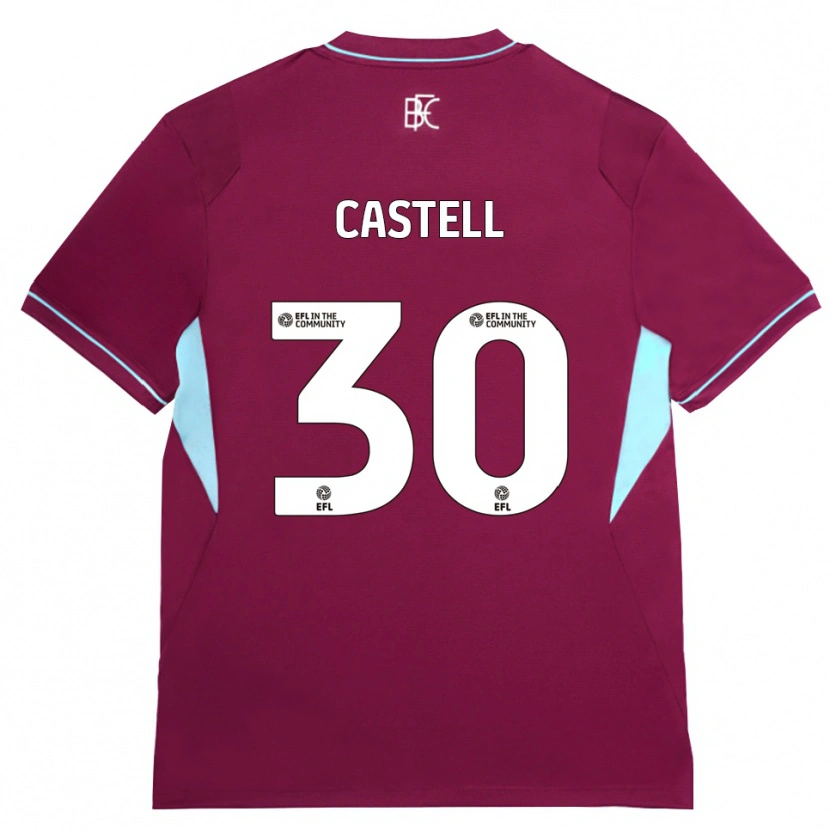 Danxen Dames Lluc Castell #30 Bordeaux Groen Thuisshirt Thuistenue 2026/27 T-Shirt België
