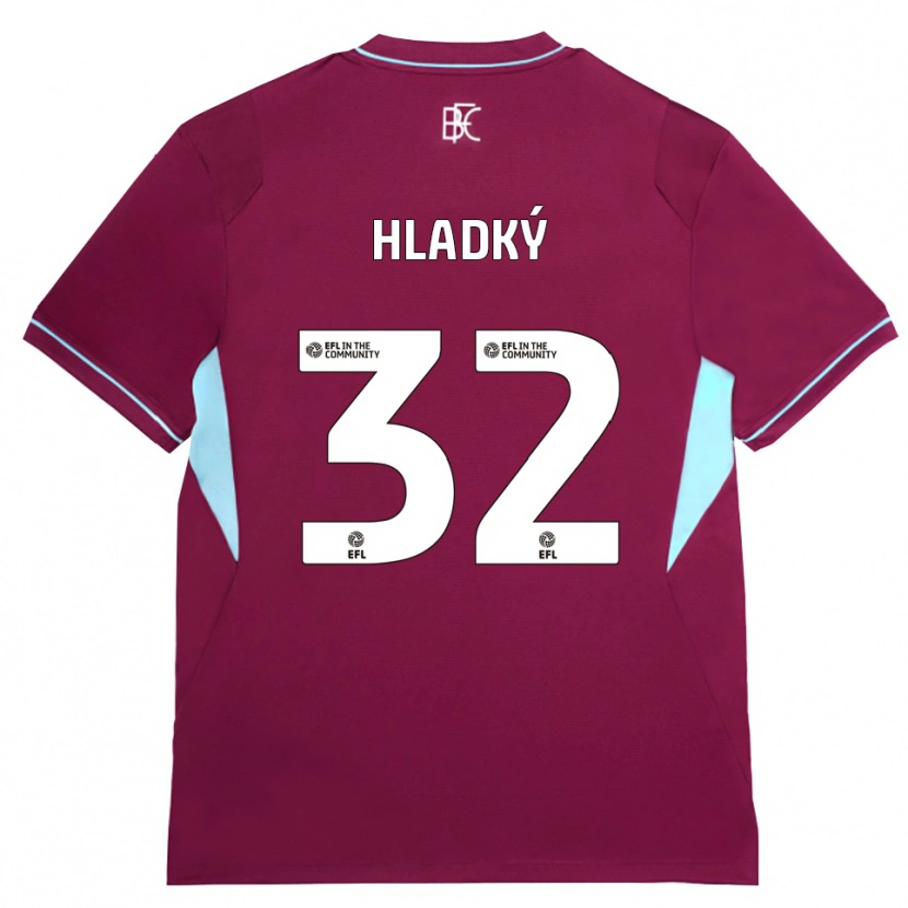 Danxen Dames Vaclav Hladky #32 Bordeaux Groen Thuisshirt Thuistenue 2026/27 T-Shirt België