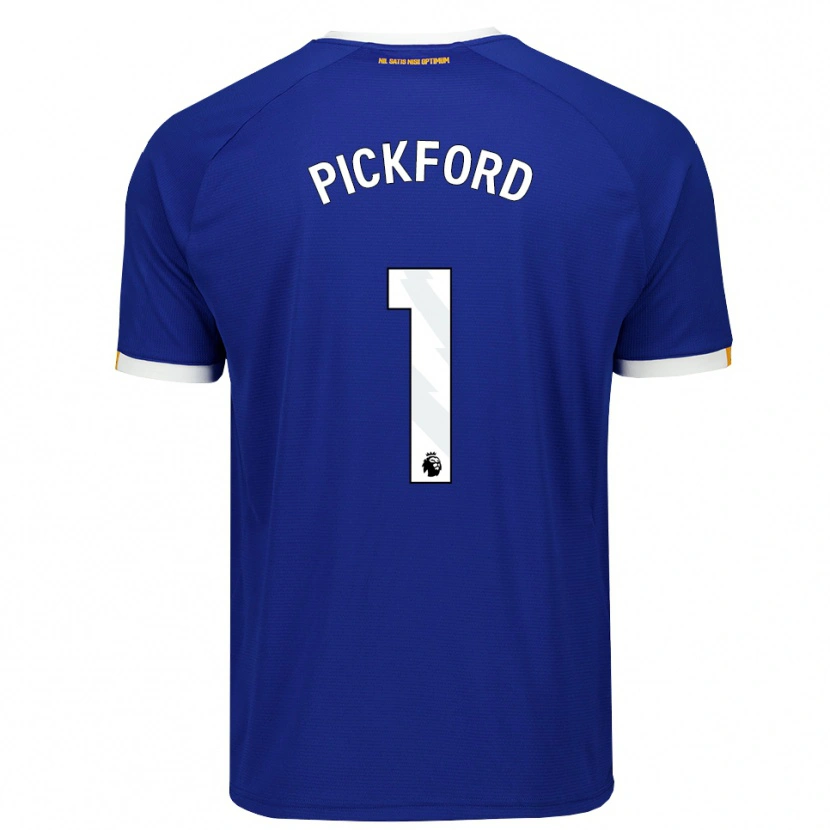 Danxen Dames Jordan Pickford #1 Blauw Wit Geel Thuisshirt Thuistenue 2026/27 T-Shirt België