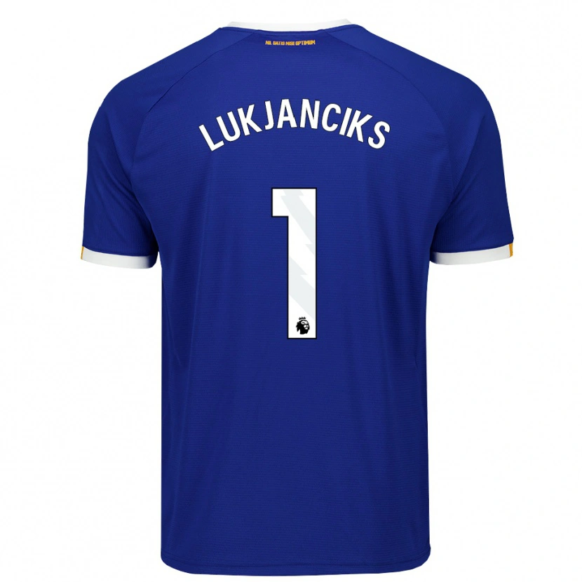Danxen Dames Douglass Lukjanciks #1 Blauw Wit Geel Thuisshirt Thuistenue 2026/27 T-Shirt België