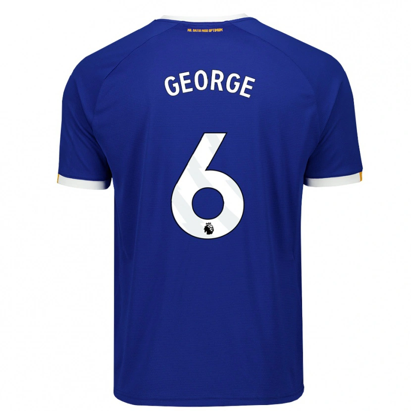 Danxen Dames Gabrielle George #6 Blauw Wit Geel Thuisshirt Thuistenue 2026/27 T-Shirt België