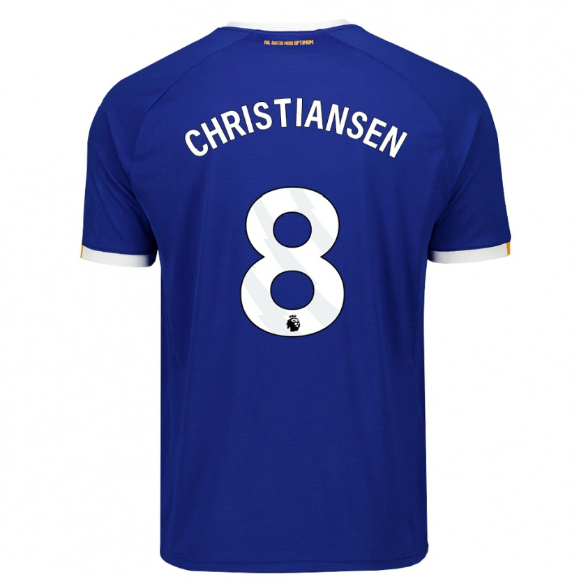 Danxen Dames Izzy Christiansen #8 Blauw Wit Geel Thuisshirt Thuistenue 2026/27 T-Shirt België
