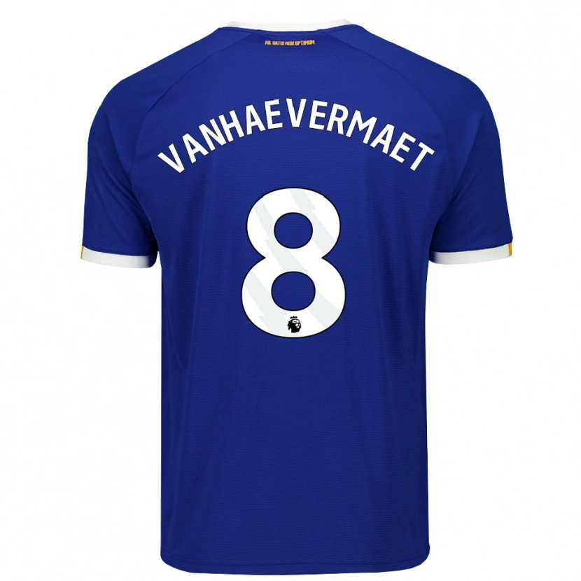 Danxen Dames Justine Vanhaevermaet #8 Blauw Wit Geel Thuisshirt Thuistenue 2026/27 T-Shirt België